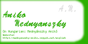 aniko mednyanszky business card