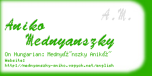 aniko mednyanszky business card